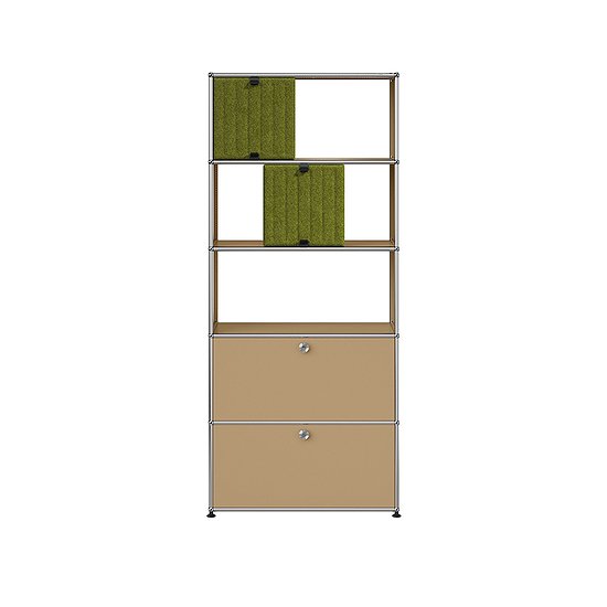USM Haller Regal, USM Beige, grün, hellgrün (QS M69)